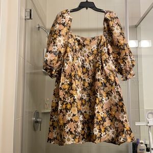 STORIA- Brianna Floral Babydoll Dress-Black